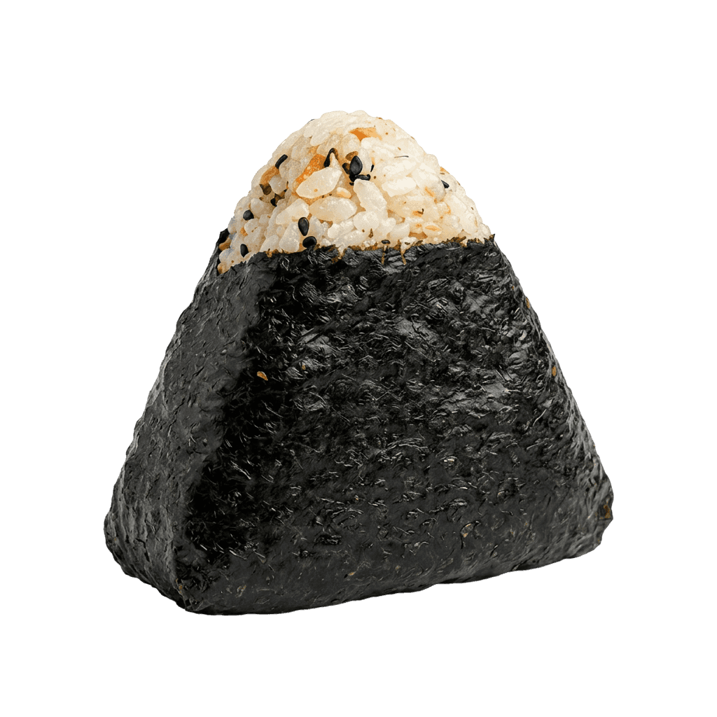 Onigiri deep-fried laks