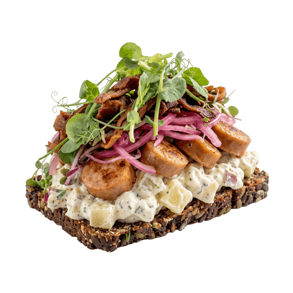 Stegt pølse med kartoffelsalat