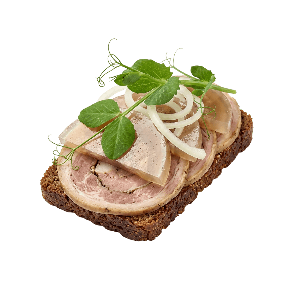 Rullepølse med sky og løg