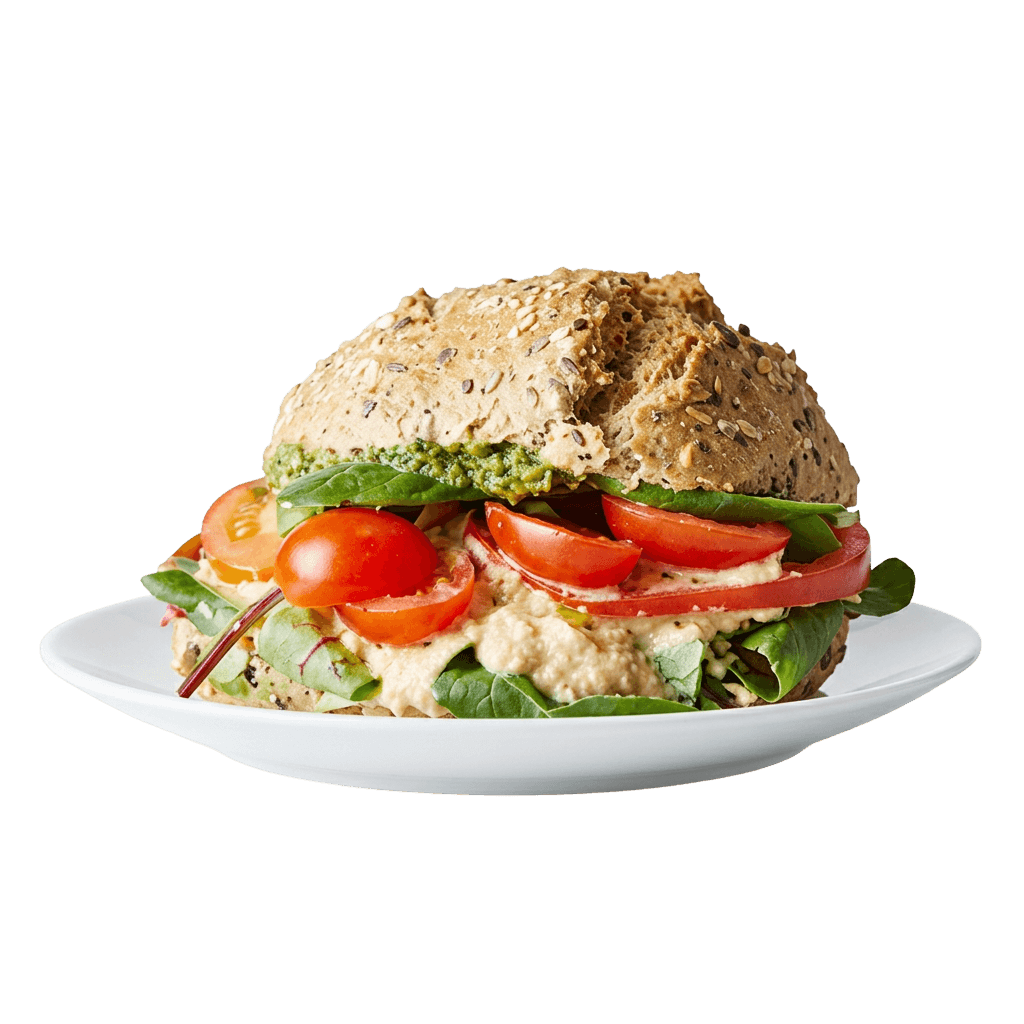 Hummus and Tomato Sandwich (V)