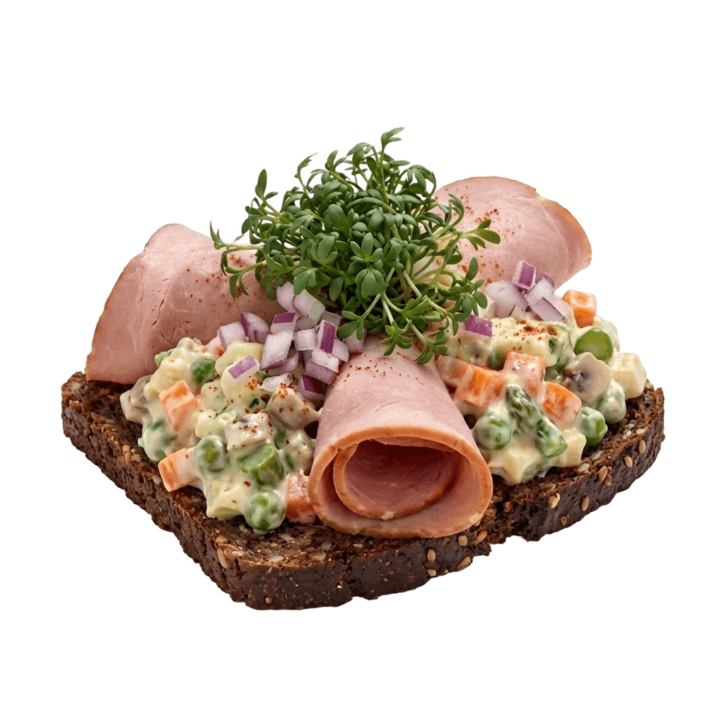 Skinke med italiensk salat 