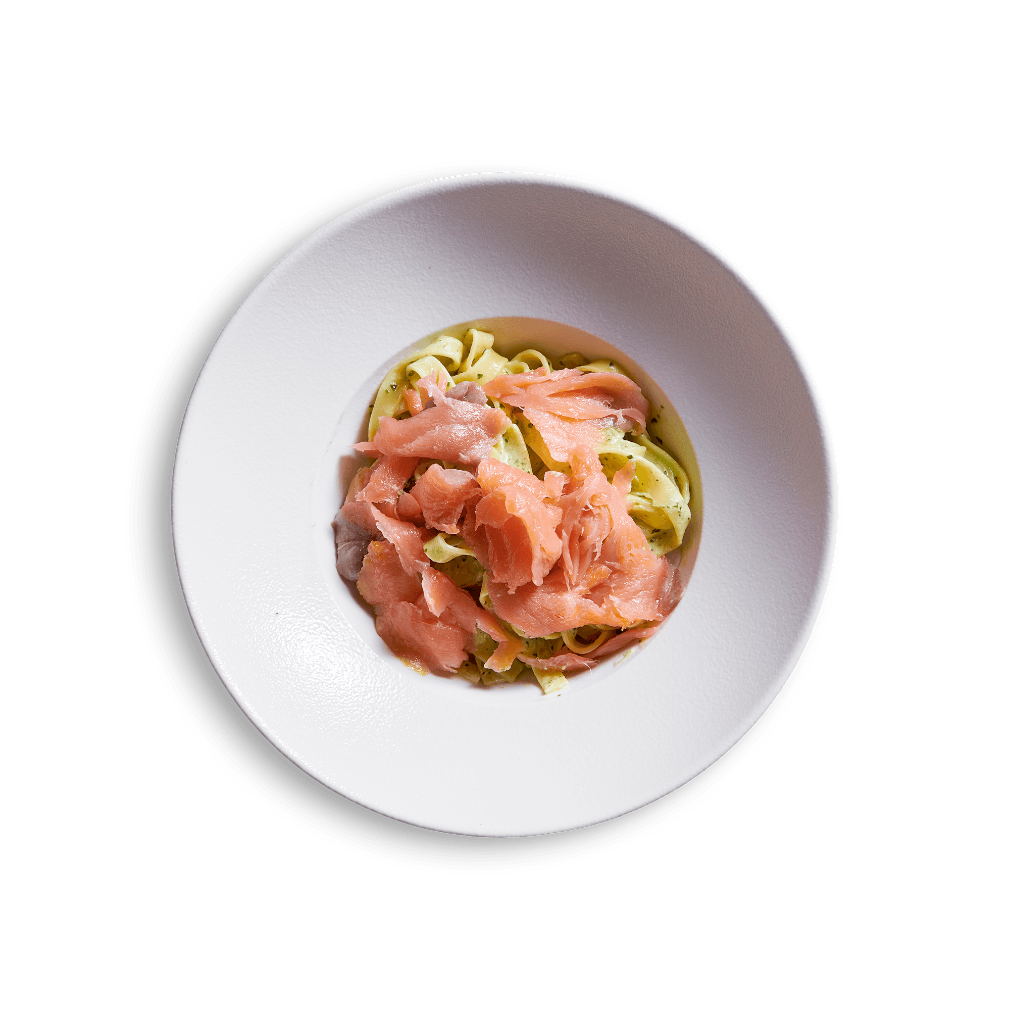 Båndspaghetti m. Røget Laks