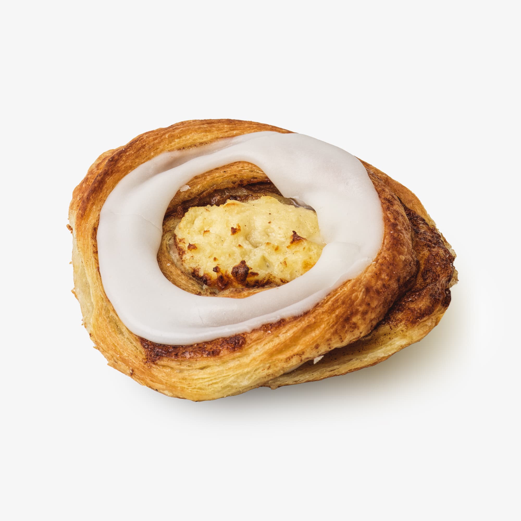 Snegl m. creme & hvid glasur