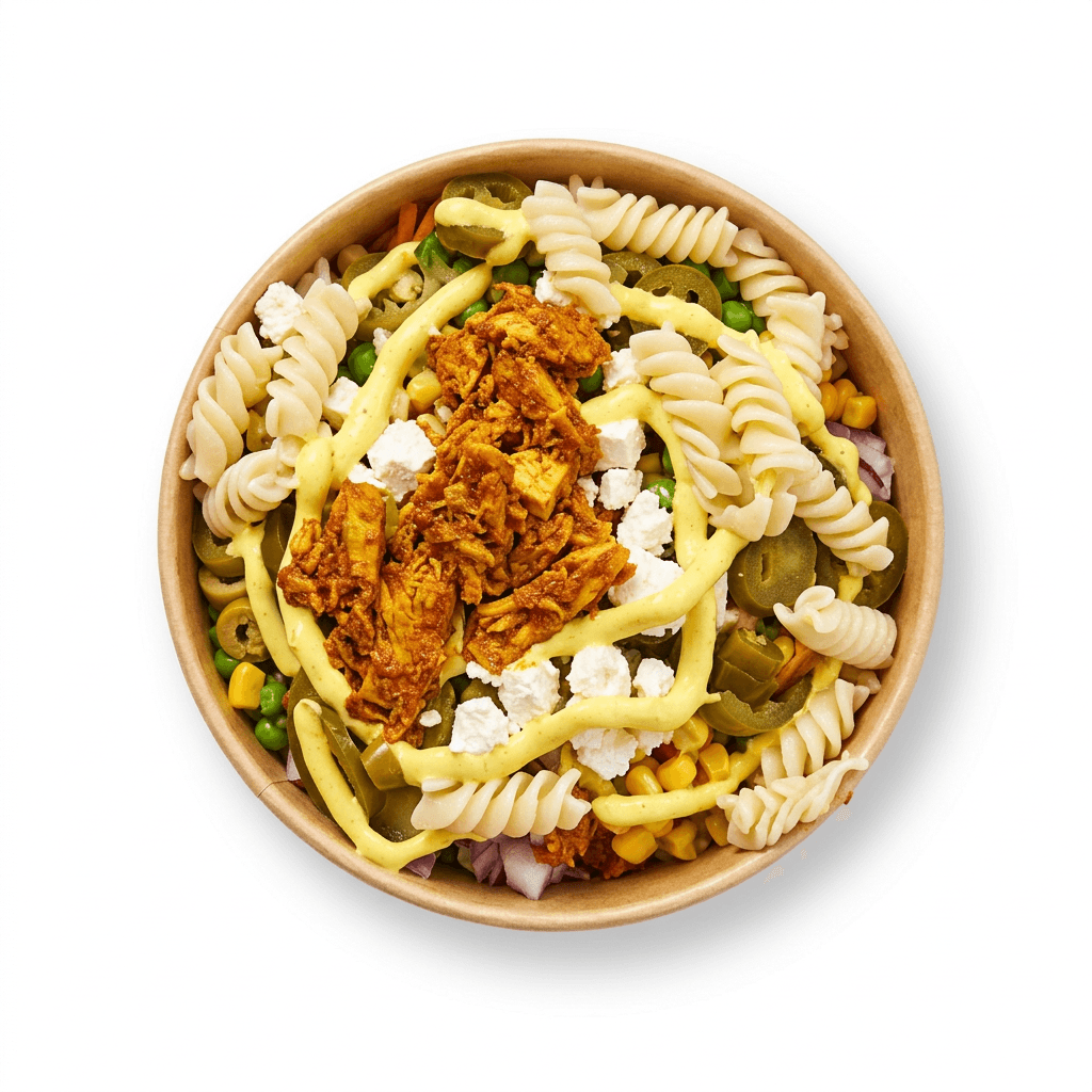 Pastasalat m. Spicy kylling