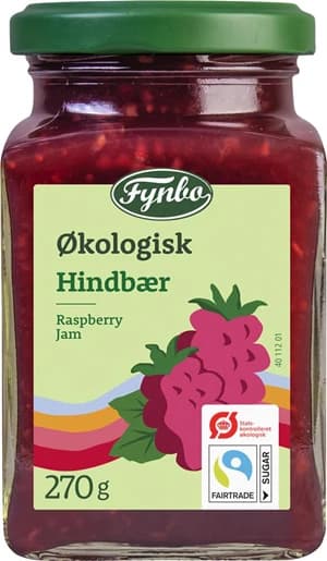 Fynbo Øko Marmelade Hindbær 270 g.