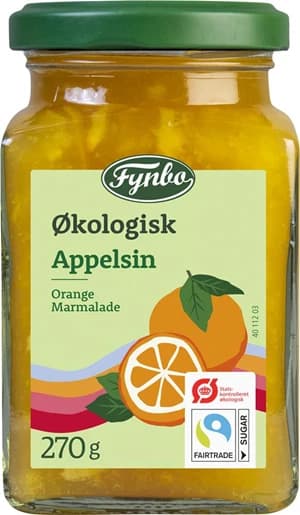 Fynbo Øko Marmelade Appelsin 270 g.