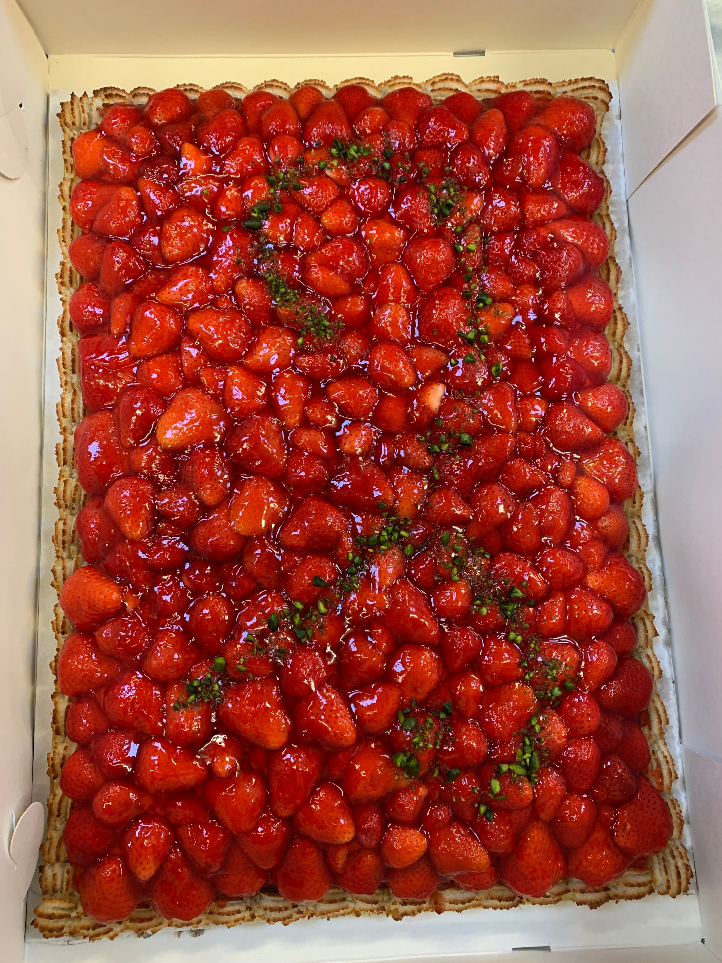 Jordbærtærte til 40 personer